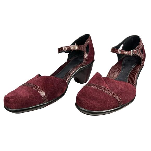 Dansko Women’s Roxy Maroon Suede Mary Janes Size 39 US 8.5/9 - Picture 6 of 12